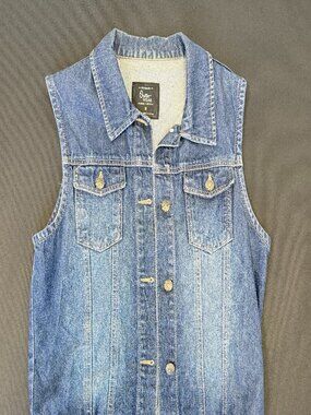 Outer Wear Sleeveless Jean Jacket